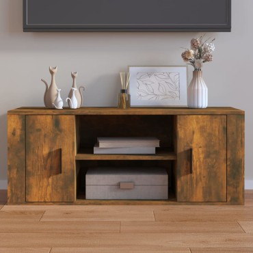 vidaXL Έπιπλο Τηλεόρασης Καπνιστή Δρυς 100x35x40cm Επεξ. Ξύλο