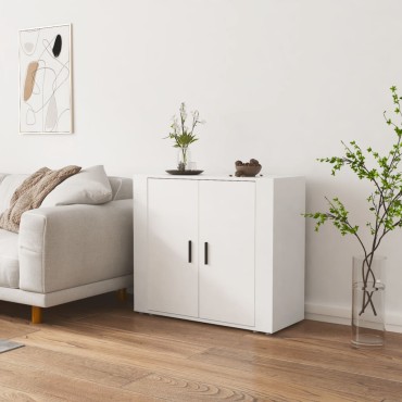 vidaXL Ντουλάπι Λευκό 80x33x70cm από Επεξεργασμένο Ξύλο 1 τεμ.