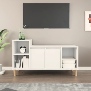 vidaXL Έπιπλο Τηλεόρασης Λευκό 100x35x55cm Επεξ. Ξύλο