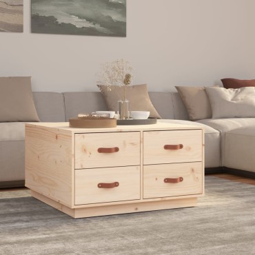 vidaXL Τραπεζάκι Σαλονιού 80x80x45cm από Μασίφ Ξύλο Πεύκου 1 τεμ.