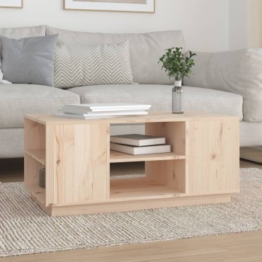vidaXL Τραπεζάκι Σαλονιού Γκρι 90x49x40,5cm Μασίφ Ξύλο Πεύκου 1 τεμ.
