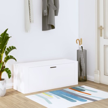 vidaXL Παπουτσοθήκη Επιτοίχια Λευκή 100x35x38cm Επεξεργασμένο Ξύλο