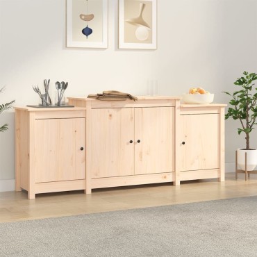 vidaXL Μπουφές 164x37x68cm από Μασίφ Ξύλο Πεύκου 1 τεμ.