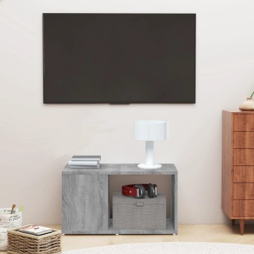 vidaXL Έπιπλο Τηλεόρασης Γκρι Sonoma 60x24x32cm Επεξεργασμένο Ξύλο