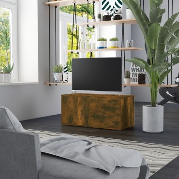 vidaXL Έπιπλο Τηλεόρασης Καπνιστή Δρυς 80x34x36cm Επεξ. Ξύλο