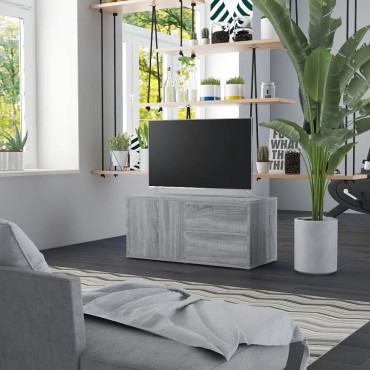 vidaXL Έπιπλο Τηλεόρασης Γκρι Sonoma 80x34x36cm από Επεξεργ. Ξύλο