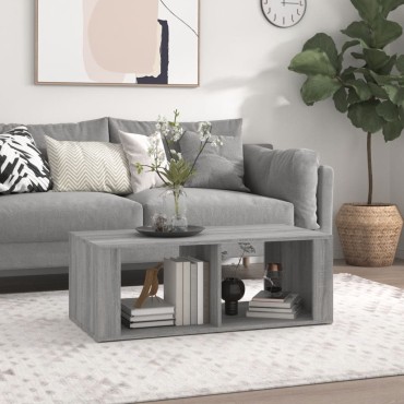 vidaXL Τραπεζάκι Σαλονιού Γκρι Sonoma 100x50x36cm Επεξεργασμένο Ξύλο 1 τεμ.