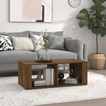 vidaXL Τραπεζάκι Σαλονιού Καφέ Δρυς 100x50x36cm Επεξεργασμ. Ξύλο 1 τεμ.