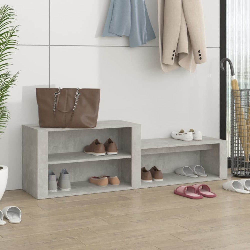 vidaXL Παπουτσοθήκη Γκρι Σκυροδέματος 150x35x45cm Επεξεργασμένο Ξύλο