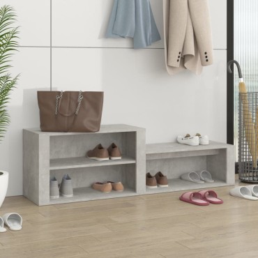 vidaXL Παπουτσοθήκη Γκρι Σκυροδέματος 150x35x45cm Επεξεργασμένο Ξύλο