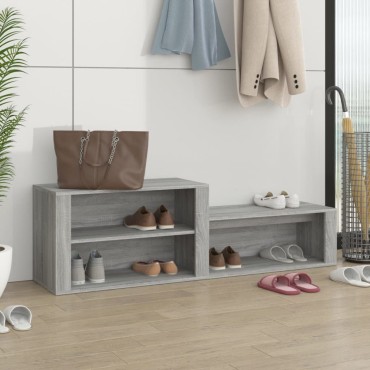 vidaXL Παπουτσοθήκη Γκρι Sonoma 150x35x45cm από Επεξεργασμένο Ξύλο