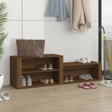 vidaXL Παπουτσοθήκη Καφέ Δρυς 150x35x45cm από Επεξεργασμένο Ξύλο