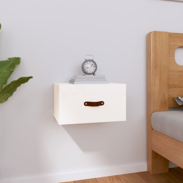 vidaXL Κομοδίνο Επιτοίχιο Λευκό 40x29,5x22cm 1 τεμ.