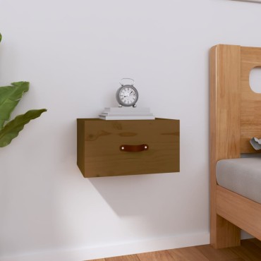 vidaXL Κομοδίνo Επιτοίχιo Καφέ Μελί 40x29,5x22cm