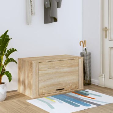 vidaXL Παπουτσοθήκη Επιτοίχια Sonoma δρυς 70x35x38cm Επεξεργ. Ξύλο