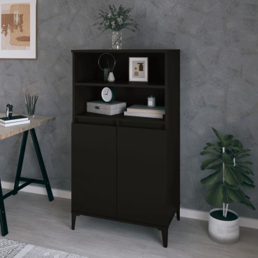 vidaXL Ντουλάπι Μαύρο 60x36x110cm από Επεξεργασμένο Ξύλο 1 τεμ.