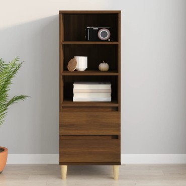 vidaXL Ντουλάπι Καφέ Δρυς 40x36x110cm από Επεξεργασμένο Ξύλο 1 τεμ.
