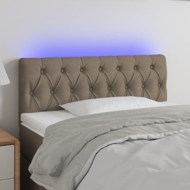 vidaXL Κεφαλάρι Κρεβατιού LED Taupe 90x7x78/88cm Υφασμάτινο 1 τεμ.
