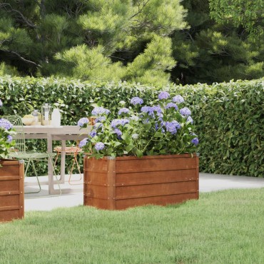 vidaXL Ζαρντινιέρα Σκουριασμένο 100x40x45 εκ. Ατσάλι Σκληρυθέν Αέρα
