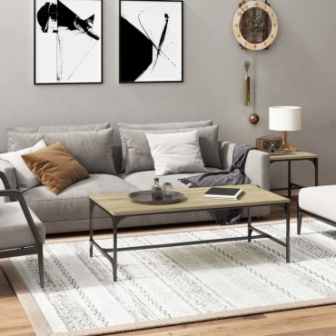 vidaXL Τραπεζάκι Σαλονιού Sonoma Δρυς 100x50x35cm Επεξεργασμένο Ξύλο 1 τεμ.