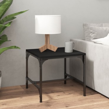 vidaXL Τραπεζάκι Σαλονιού Μαύρο 50x50x35cm από Επεξεργασμένο Ξύλο 1 τεμ.