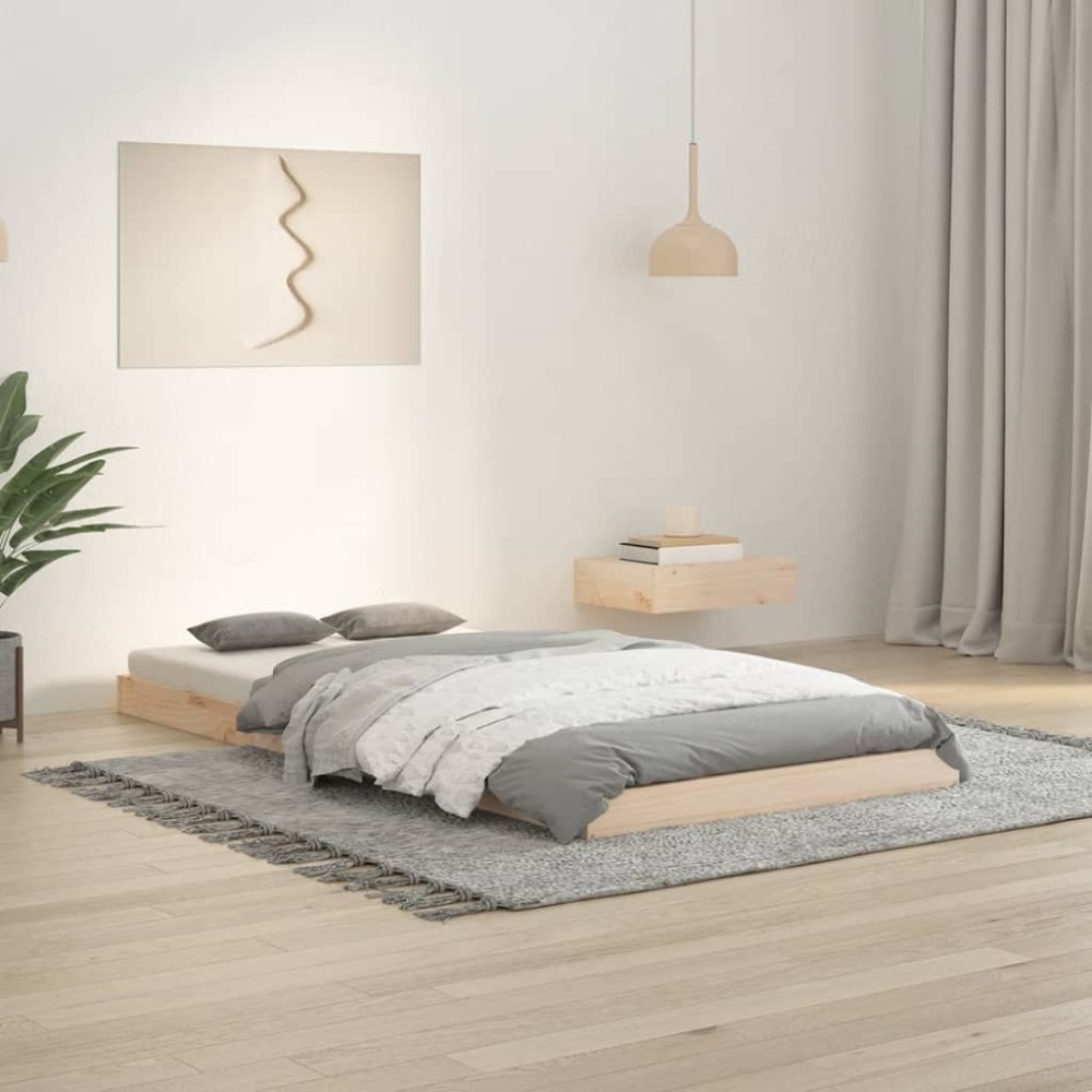 vidaXL Πλαίσιο Κρεβατιού 90x190cm Μασίφ Ξύλο Πεύκου Single 1 τεμ. - Μονό