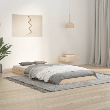 vidaXL Πλαίσιο Κρεβατιού 90x190cm Μασίφ Ξύλο Πεύκου Single 1 τεμ. - Μονό