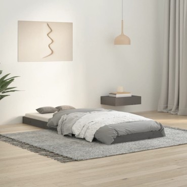 vidaXL Πλαίσιο Κρεβατιού Καφέ 75x190cm Ξύλο Πεύκου Small Single 1 τεμ. - Μονό