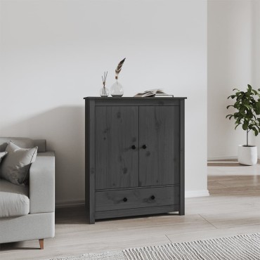 vidaXL Ντουλάπι Γκρι 83x41,5x100cm από Μασίφ Ξύλο Πεύκου 1 τεμ.