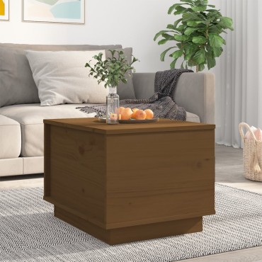 vidaXL Τραπεζάκι Σαλονιού Καφέ Μελί 40x50x35cm Μασίφ Ξύλο Πεύκου 1 τεμ.