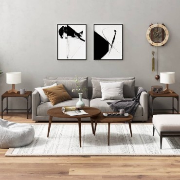 vidaXL Τραπεζάκια Σαλονιού 2 τεμ. Καφέ Δρυς 40x40x35cm Επεξ. Ξύλο
