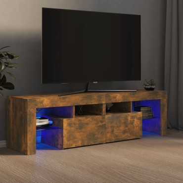 vidaXL Έπιπλο Τηλεόρασης με LED Καπνιστή Δρυς 140x36,5x40cm