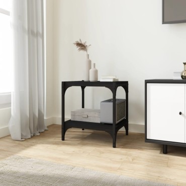 vidaXL Έπιπλο Τηλεόρασης Μαύρο 40x33x41cm Επεξεργασμένο Ξύλο & Ατσάλι