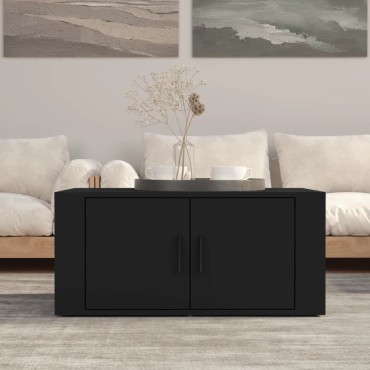 vidaXL Τραπεζάκι Σαλονιού Μαύρο 80x50x36cm Επεξεργασμένο Ξύλο 1 τεμ.