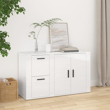vidaXL Ντουλάπι Γυαλιστερό Λευκό 100x33x59,5cm Επεξεργασμένο Ξύλο 1 τεμ.