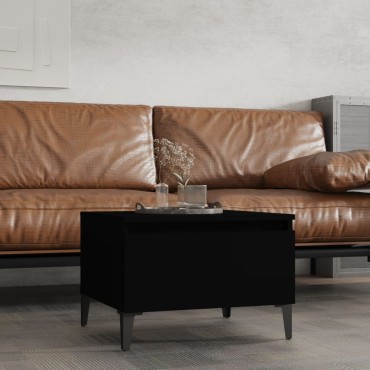 vidaXL Βοηθητικό Τραπέζι Μαύρο 50x46x35cm από Επεξεργασμένο Ξύλο 1 τεμ.