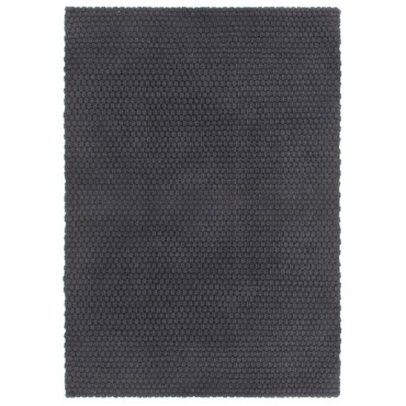 vidaXL Χαλί Ορθογώνιο Ανθρακί 160x230cm από Βαμβάκι