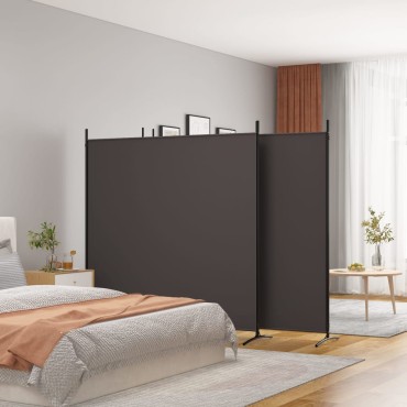 vidaXL Διαχωριστικό Δωματίου με 4 Πάνελ Καφέ 698x180cm από Ύφασμα 1 τεμ.