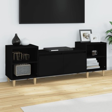 vidaXL Έπιπλο Τηλεόρασης Μαύρο 160x35x55cm από Επεξεργασμένο Ξύλο