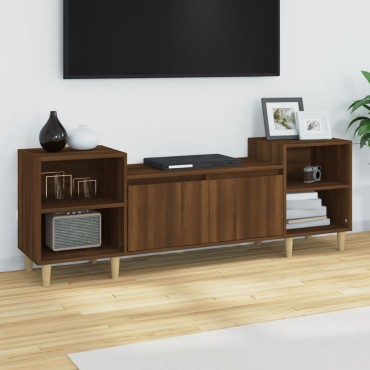 vidaXL Έπιπλο Τηλεόρασης Καφέ Δρυς 160x35x55cm Επεξεργασμένο Ξύλο