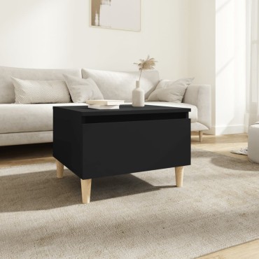 vidaXL Βοηθητικό Τραπέζι Μαύρο 50x46x35cm από Επεξεργασμένο Ξύλο 1 τεμ.