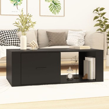 vidaXL Τραπεζάκι Σαλονιού Μαύρο 100x50,5x35cm Επεξεργασμένο Ξύλο 1 τεμ.