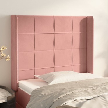 vidaXL Κεφαλάρι με Πτερύγια Ροζ 103x16x118/128cmΒελούδινο 1 τεμ.