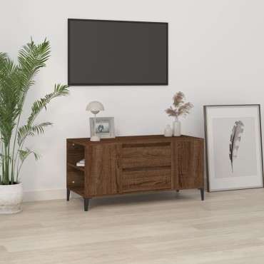 vidaXL Έπιπλο Τηλεόρασης Καφέ Δρυς 102x44,5x50cm Επεξεργασμένο Ξύλο