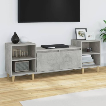 vidaXL Έπιπλο Τηλεόρασης Γκρι Σκυρ. 160x35x55cm Επεξ. Ξύλο