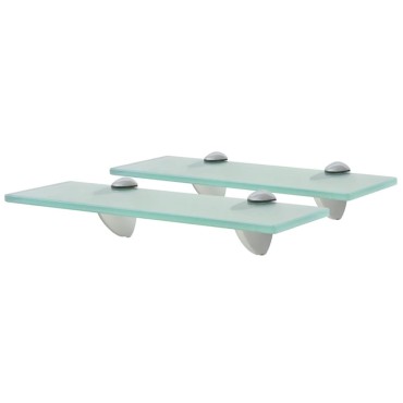 vidaXL Ράφια Τοίχου 2 τεμ. 8 χιλ. 30x10cm Γυάλινα
