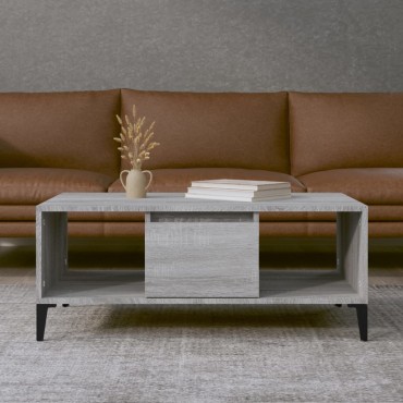 vidaXL Τραπεζάκι Σαλονιού Γκρι Sonoma 90x50x36,5cm Επεξεργασμένο Ξύλο 1 τεμ.