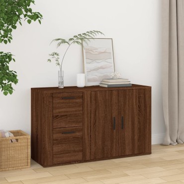 vidaXL Ντουλάπι Καφέ Δρυς 100x36x59,5cm από Επεξεργασμένο Ξύλο 1 τεμ.