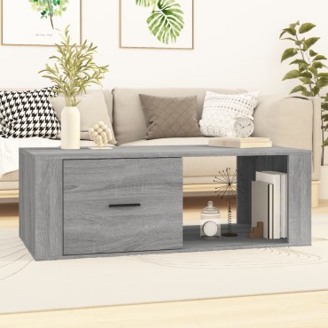 vidaXL Τραπεζάκι Σαλονιού Γκρι Sonoma 100x50,5x35cm Επεξεργασμένο Ξύλο 1 τεμ.