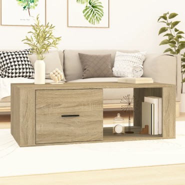 vidaXL Τραπεζάκι Σαλονιού Sonoma Δρυς 100x50,5x35cm Επεξεργασμένο Ξύλο 1 τεμ.
